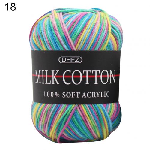 Milch Baumwolle Garn Knäuel zum Häkeln bunt 50g weich Strickgarn Knäuel - Bild 14 von 22