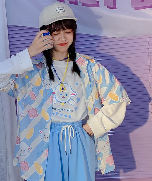 Stitching long sleeve T-shirt