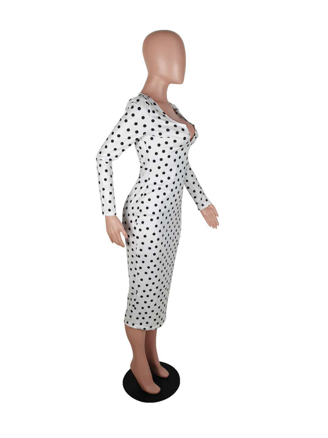 Women's explosive fashion sexy polka dot dress