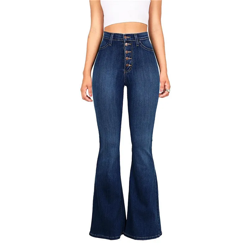 New high waist stretch jeans - Navy
