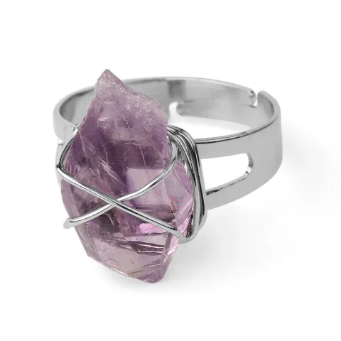 Raw Amethyst Ring, amethyst