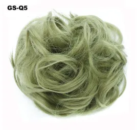 Europe, Japan, and South Korea popular hair bun fluffy natural drawstring curly hair ball head hair ring hair set female hair accessories chemical ... Muffled Green N Style - Shop at LoveMi