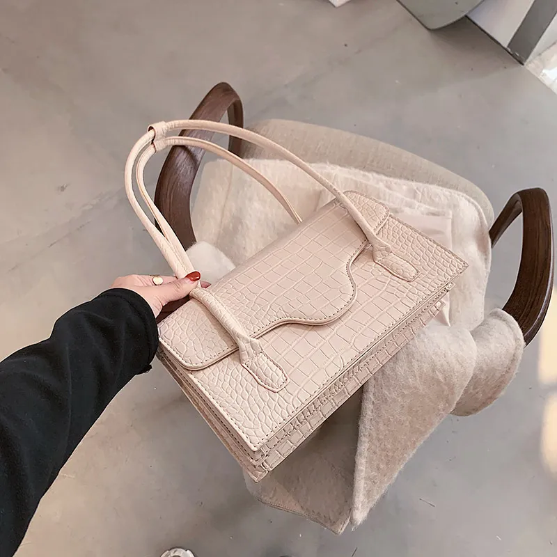 Autumn and winter all-match fashion shoulder bag - Beige