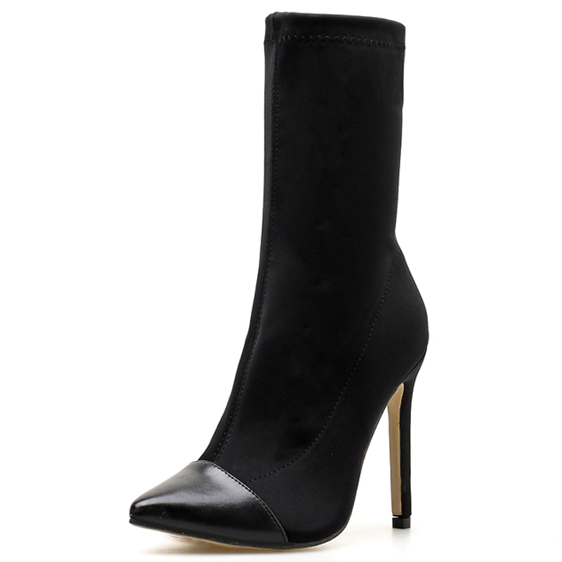 Color matching women's boots Black - Shop at LoveMi