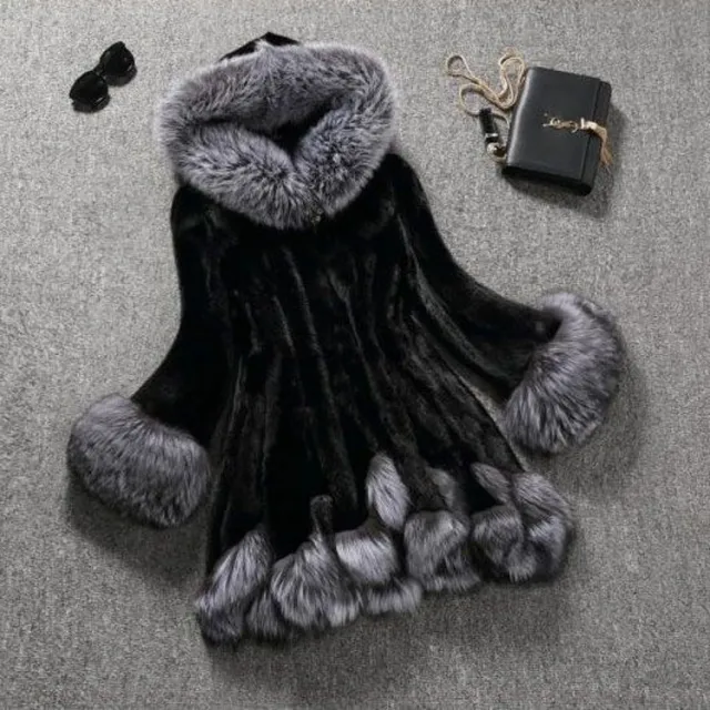 Faux fur mink fur coat Black - Shop at LoveMi