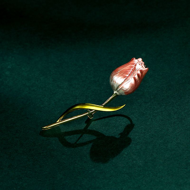 Enamel Tulip Brooch, picture 3 of 5