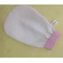 Silk exfoliating beauty scrubbing gloves - White - View 1