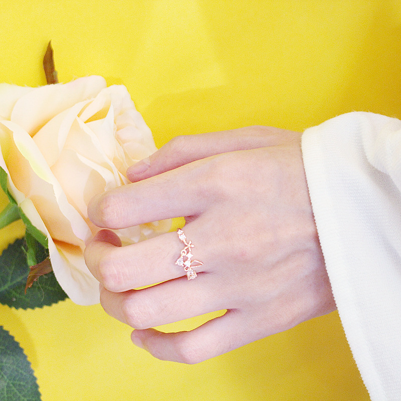 Sweet pink flower ring