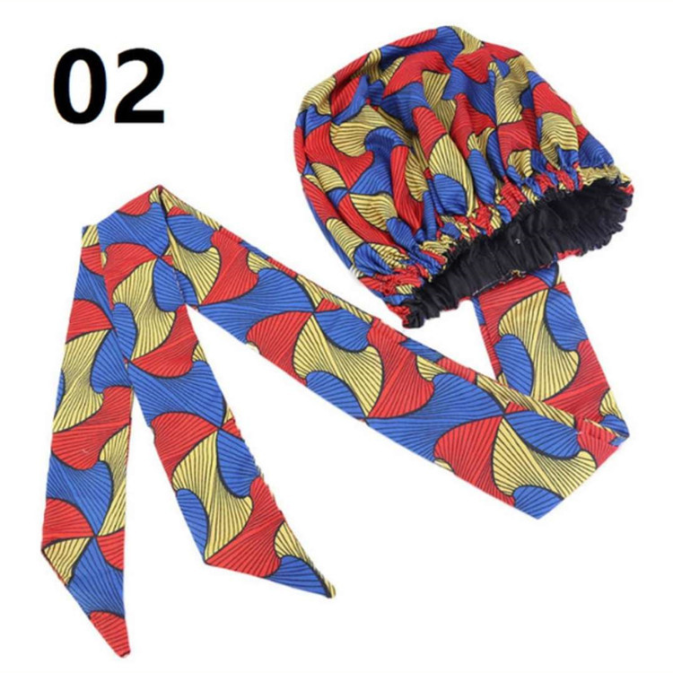 Popular color print African Ding ribbon round hat 2 Style - Shop at LoveMi