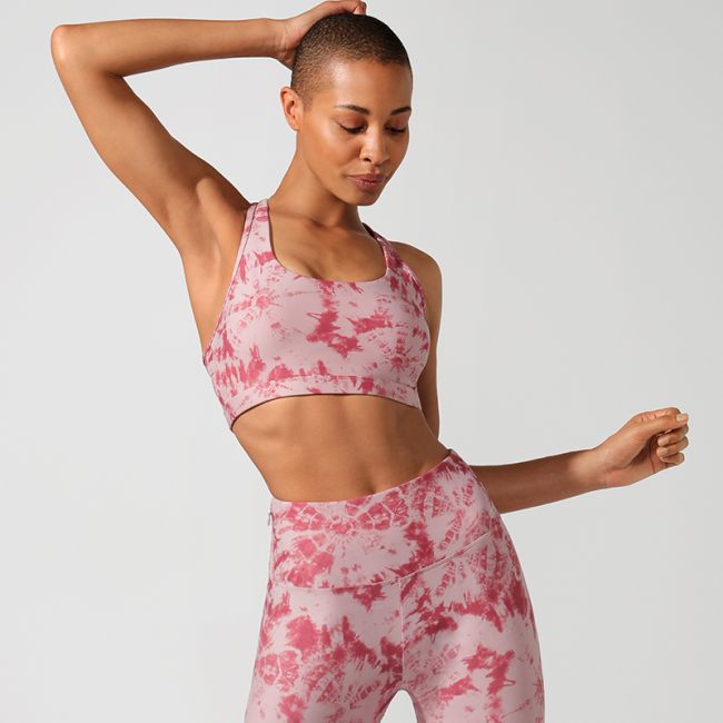 Tie-dye trousers, vest, yoga wear, sports suit