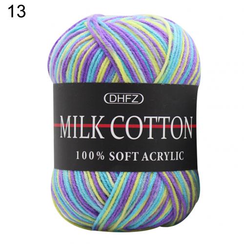 Milch Baumwolle Garn Knäuel zum Häkeln bunt 50g weich Strickgarn Knäuel - Bild 19 von 22