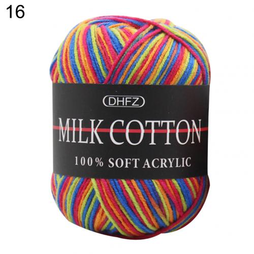 Milch Baumwolle Garn Knäuel zum Häkeln bunt 50g weich Strickgarn Knäuel - Bild 12 von 22