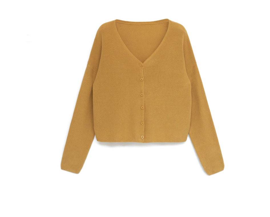 Knit cardigan coat female new Korean version of the loose chic early autumn lazy wind shirt tide