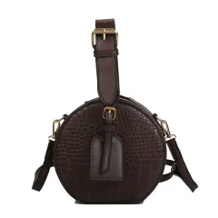 Small round bag - Brown - View 1