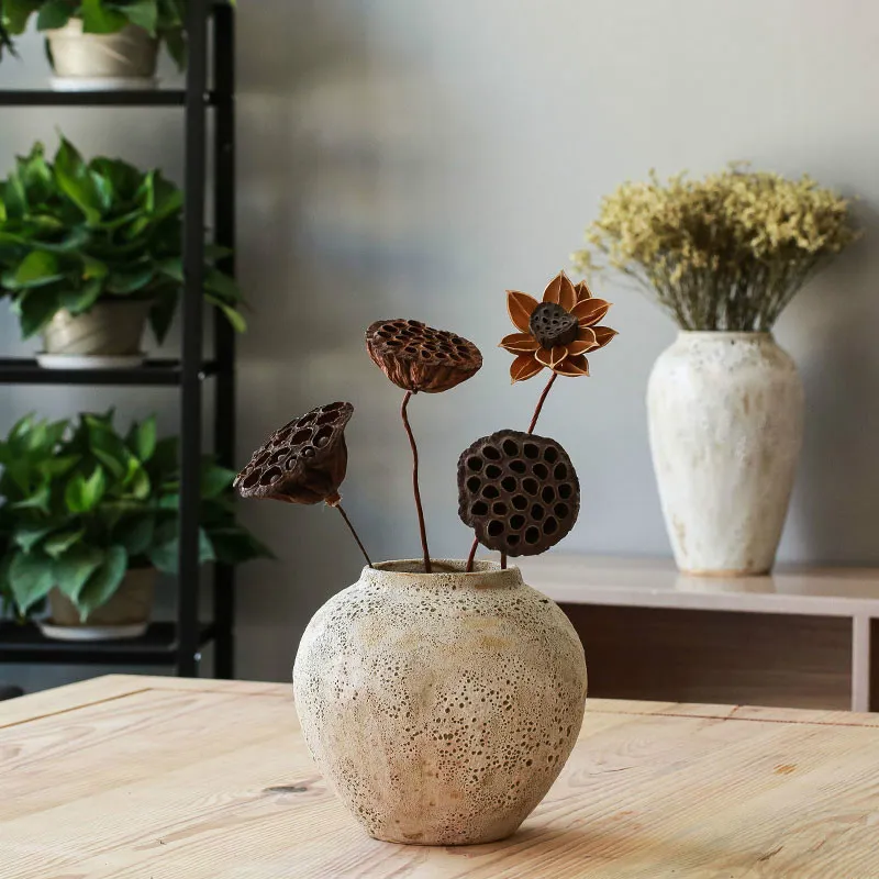 Dried flowers ceramic flower arrangement vase - 22Cm