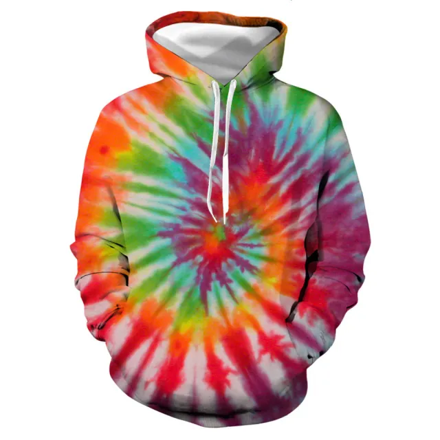 Tie dye digital print pullover hoodie Pys13850 Xxl - Shop at LoveMi
