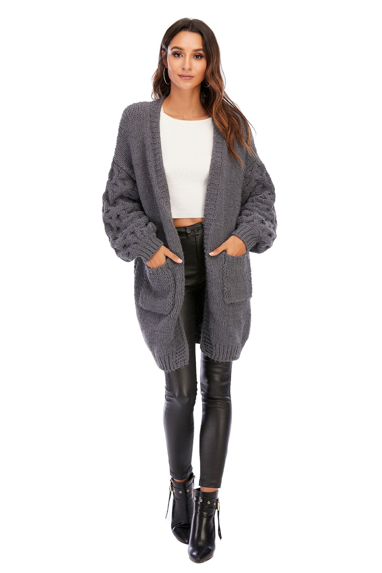 Autumn and winter new sweater cardigan knitted jacket