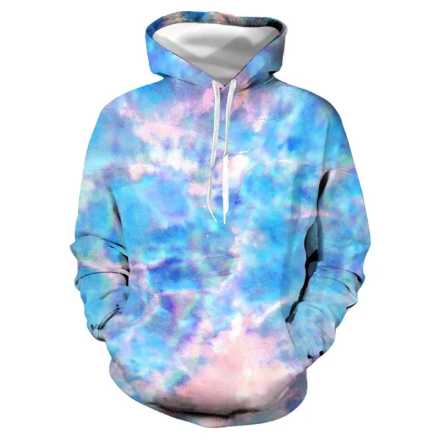 Tie dye digital print pullover hoodie Pys13857 L - Shop at LoveMi