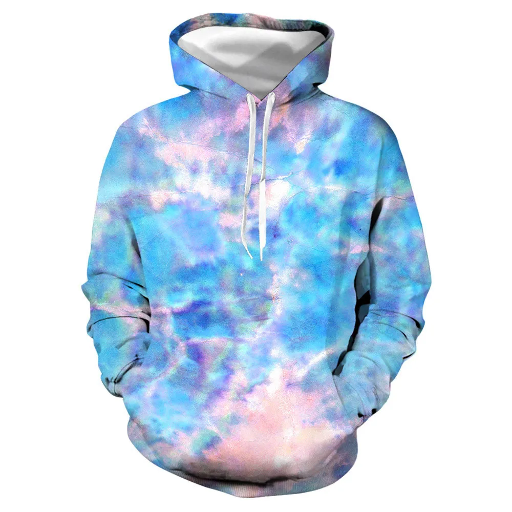 Tie-dye digital print pullover hoodie - Pys13857-L