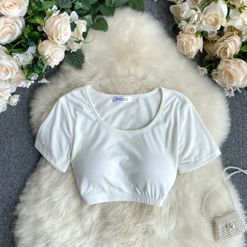 new women's blouse basic - White