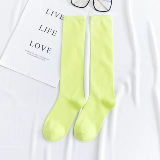 Women's color mid tube knee socks Fluorescent One Size - Shop at LoveMi