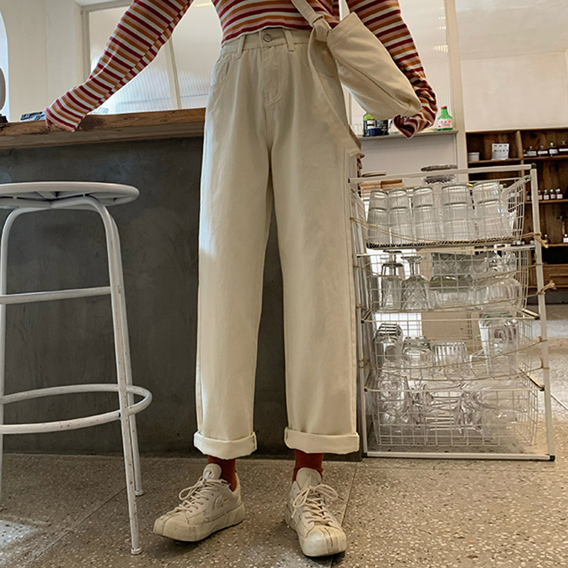 High-waisted straight loose casual pants all-match slim pants