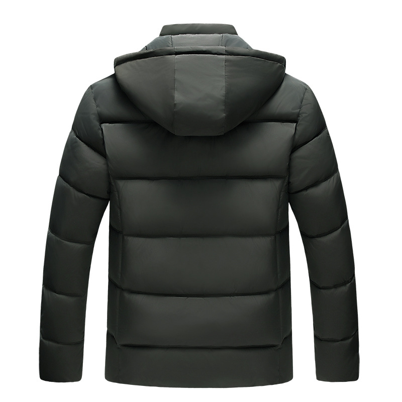 Hooded cotton-padded jacket with velvet