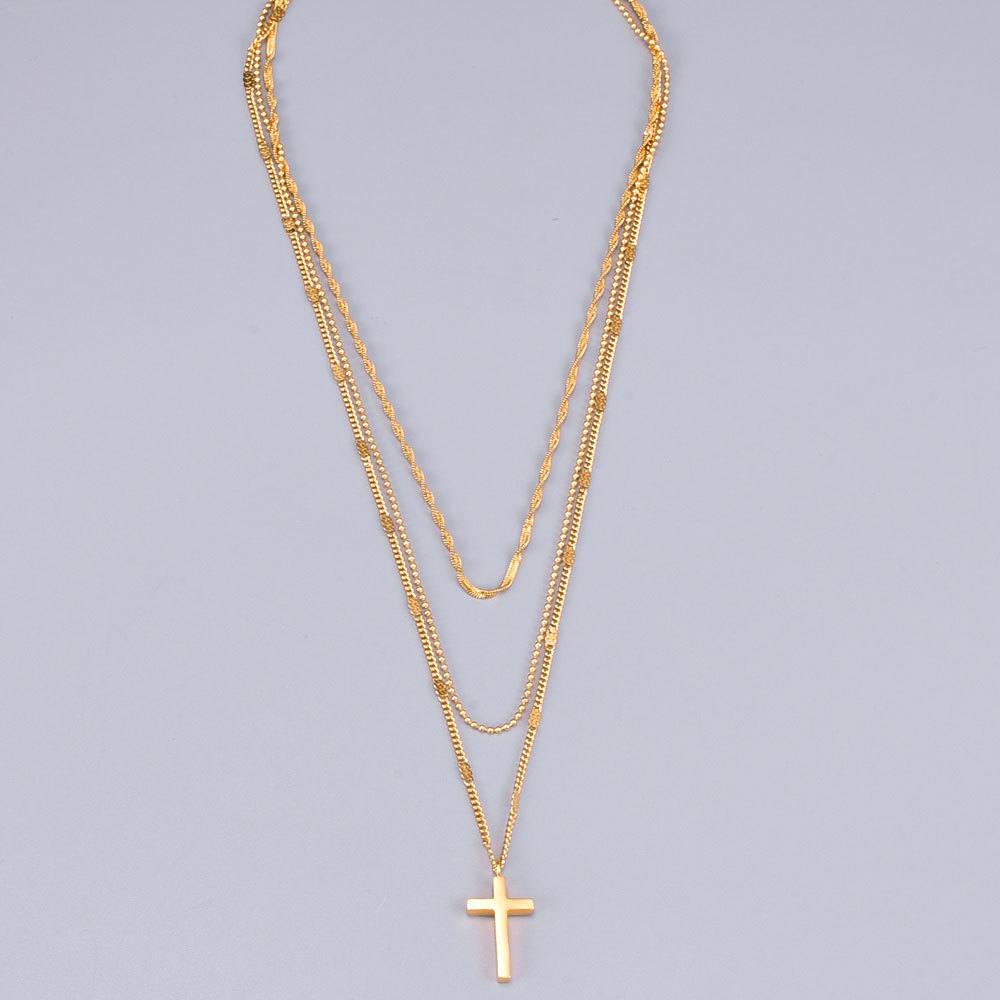 Regular cross stacking necklace
