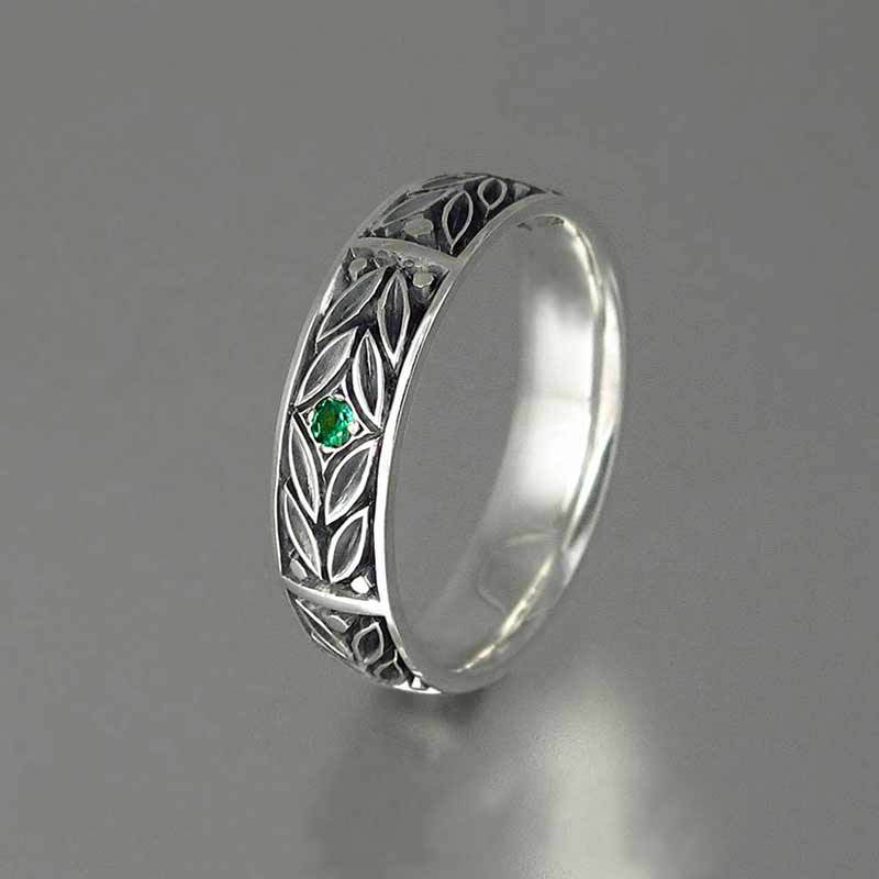 Antique silver-plated ring