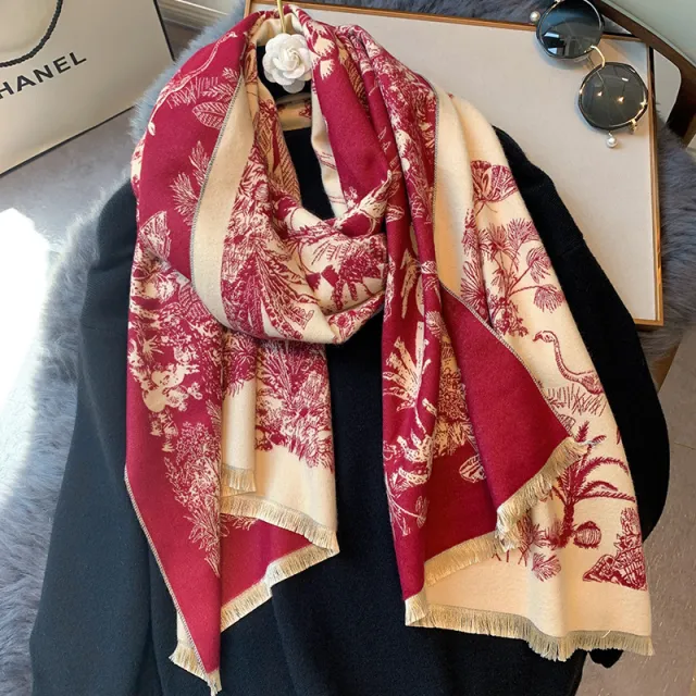 Shawl neck wrap Wine Red - Shop at LoveMi