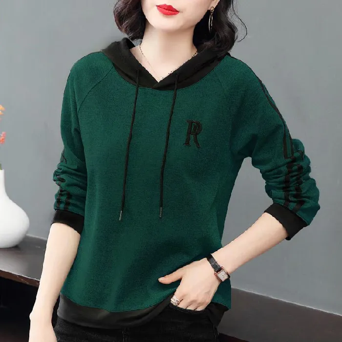 A middle-aged lady's hoodie - Green