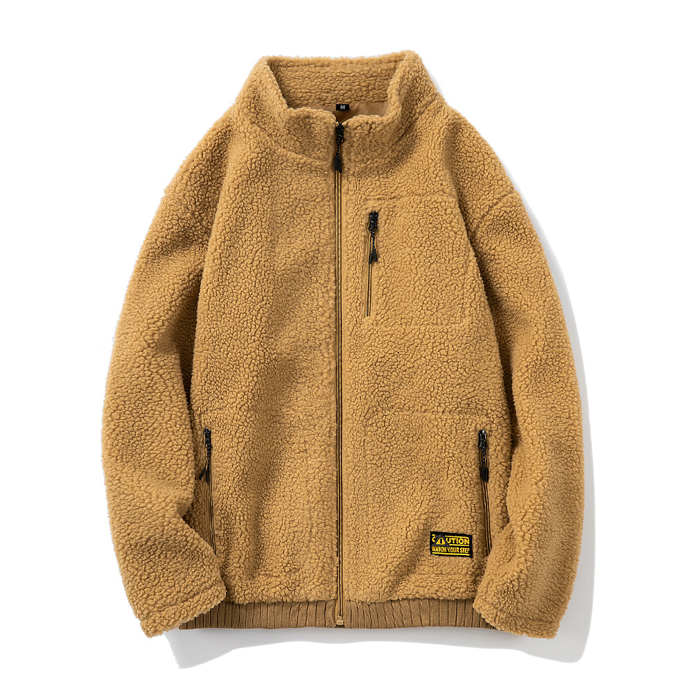 Men's stitching lamb wool sweater