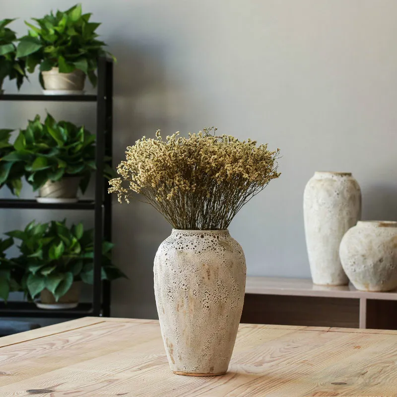 Dried flowers ceramic flower arrangement vase - 30Cm