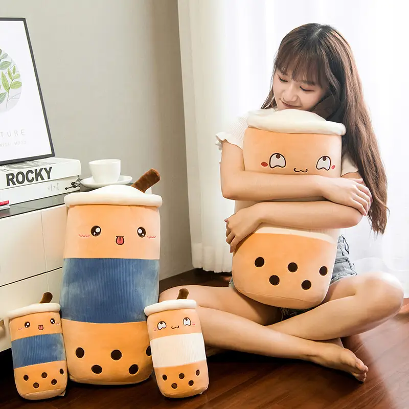 Pearl milk tea cup cute pillow