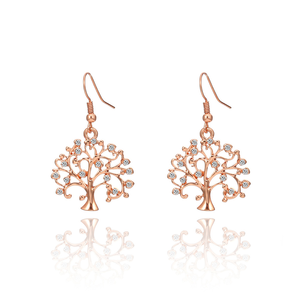 Creative personality tree of life ear hook earrings