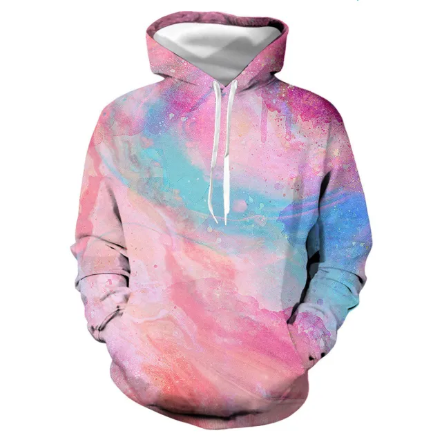 Tie dye digital print pullover hoodie Pys13858 Xxl - Shop at LoveMi