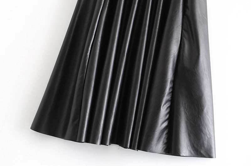 Faux Leather High Waist Fashion Skirt