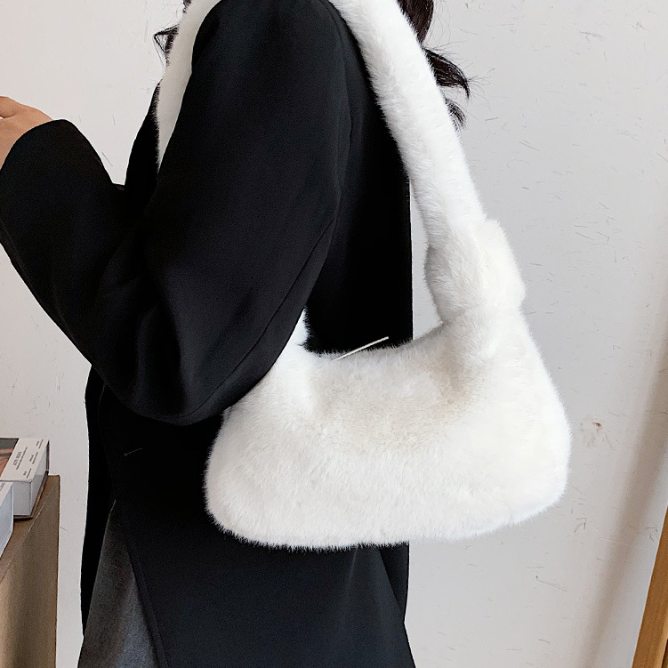 Plush one shoulder messenger bag