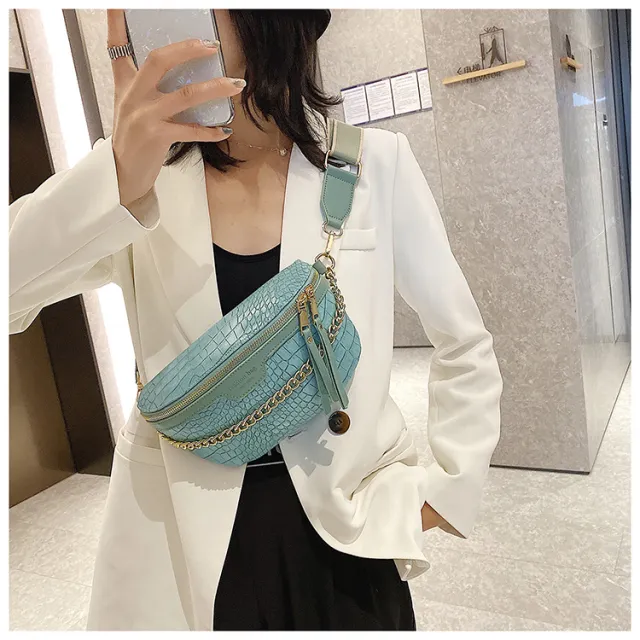 Crossbody Bag Korean Style One Shoulder Personalized Cylinder Bag Green - Shop at LoveMi