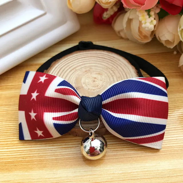 Pet dog bow tie Teddy cat bow tie Rice Flag - Shop at LoveMi