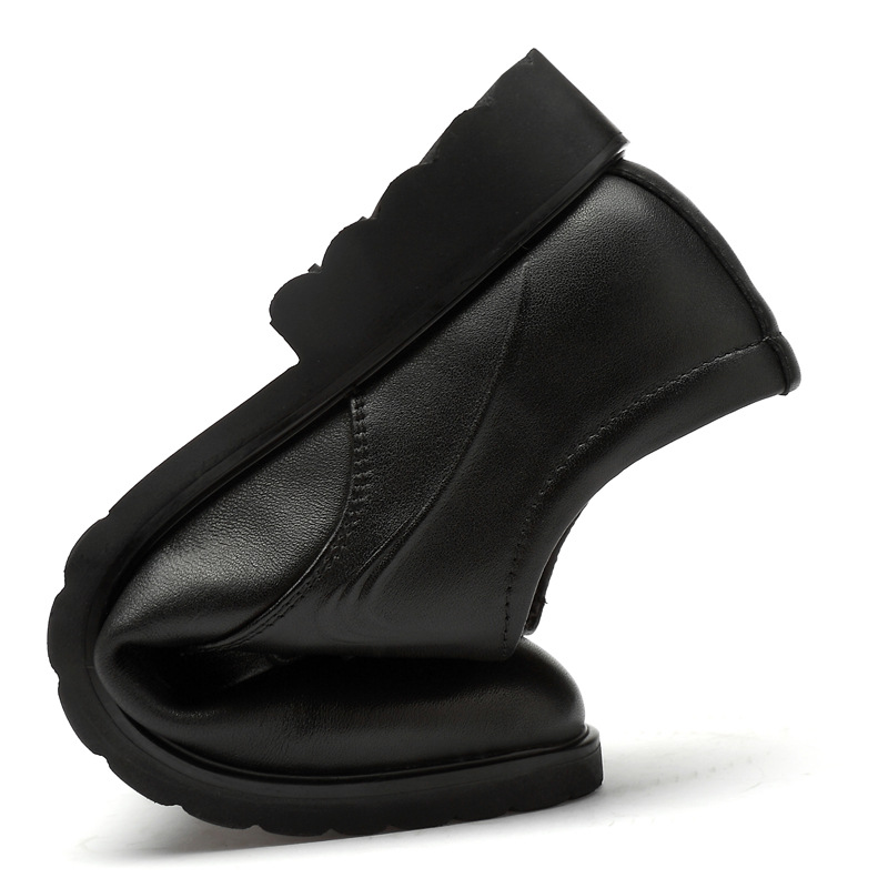 Casual top layer cowhide leather boots