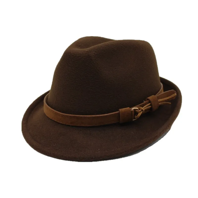 European and American fashion woolen hat - Brown