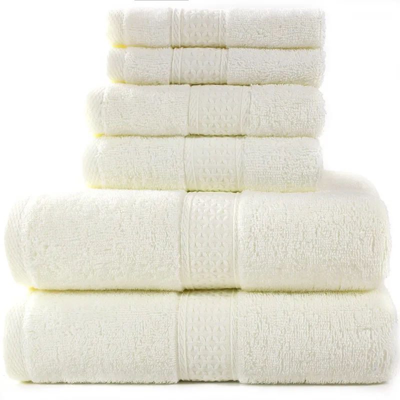 Cotton absorbent towel set of and - Beige