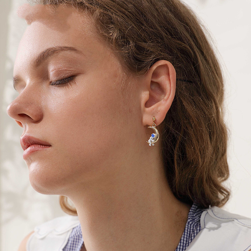 Planet Astronaut Stud Earrings