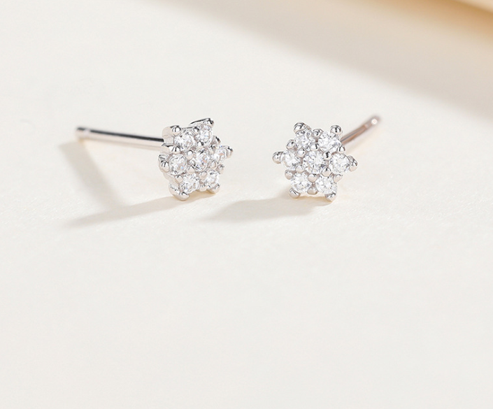 925 Snowflake Earrings