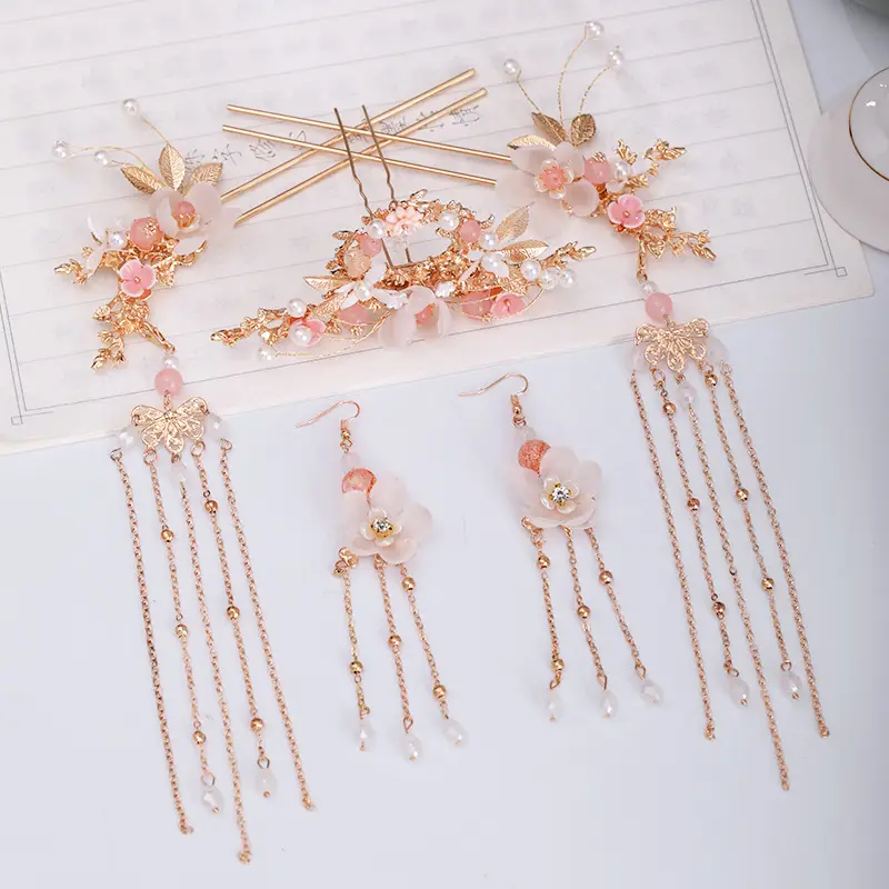 Ancient Hanfu headdress flow super step hairpin