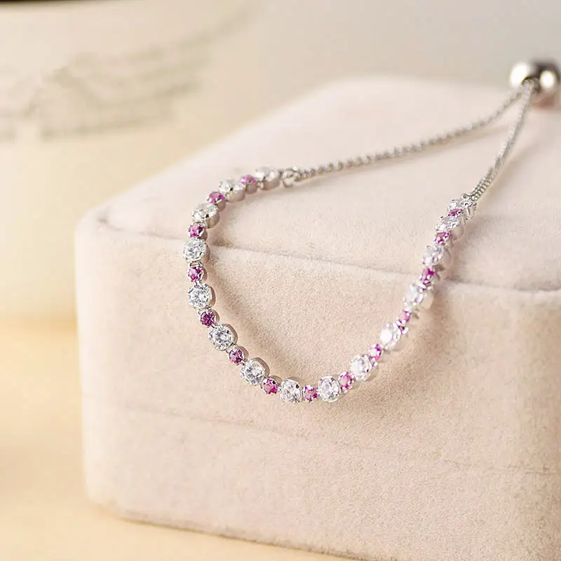 S925 Sterling Silver Sliding Adjustable Telescopic Bracelet