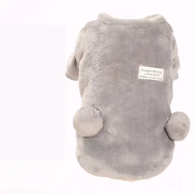 Autumn And Winter Four legged Small Dog Padded Coat 11Grey - Shop at LoveMi