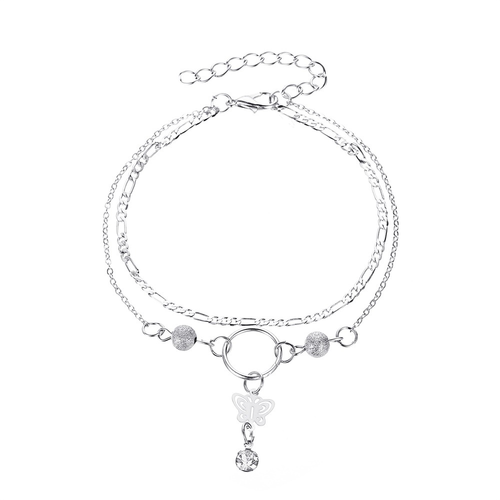 Fringe Pendant Hollow Butterfly Anklet