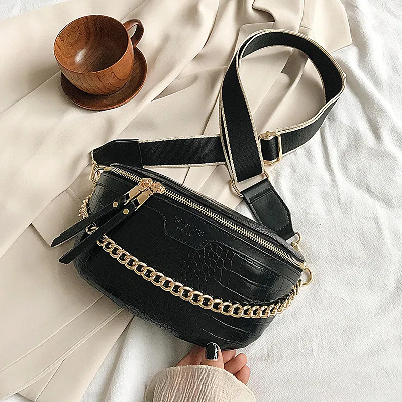Crossbody Bag Korean Style One-Shoulder Personalized Cylinder Bag - Black